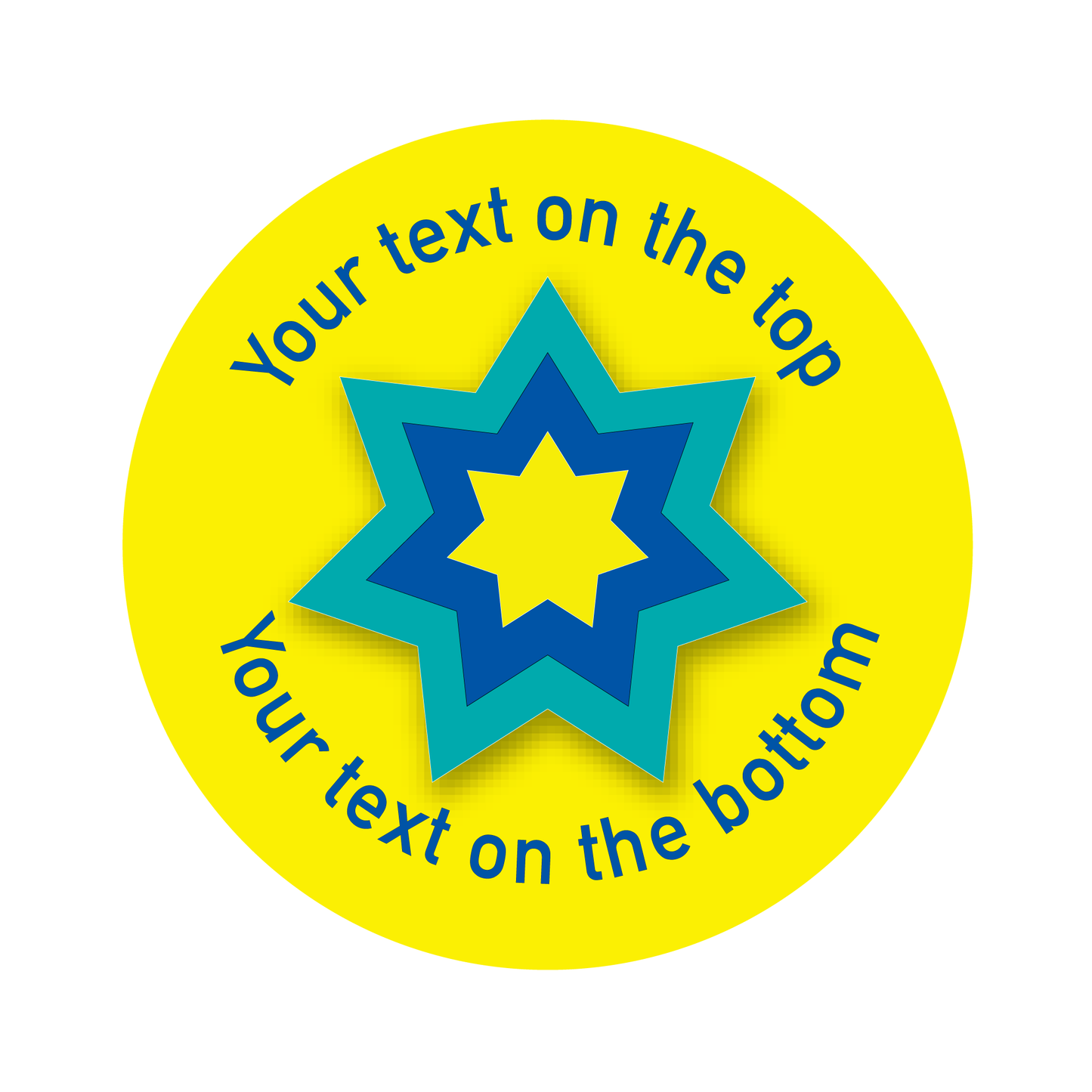 Customised Pointed Star Sticker Collection