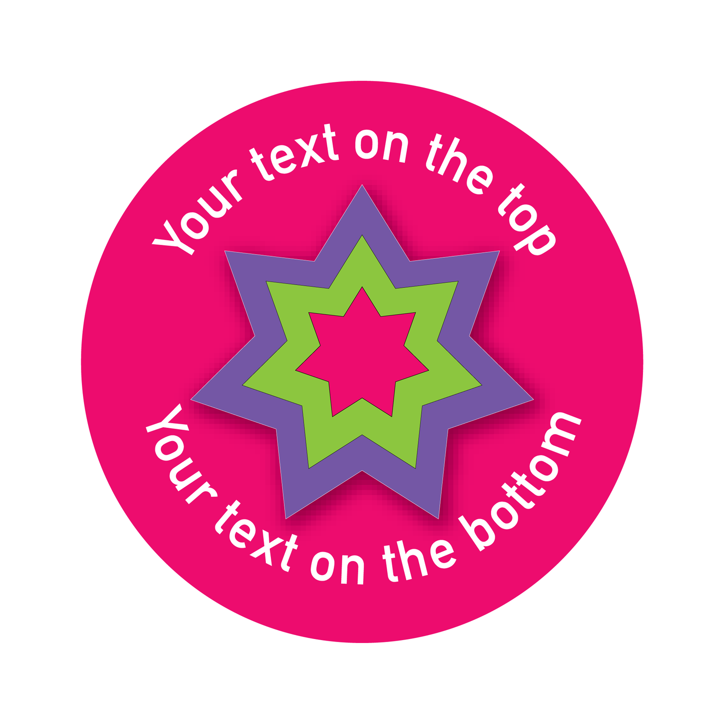 Customised Pointed Star Sticker Collection
