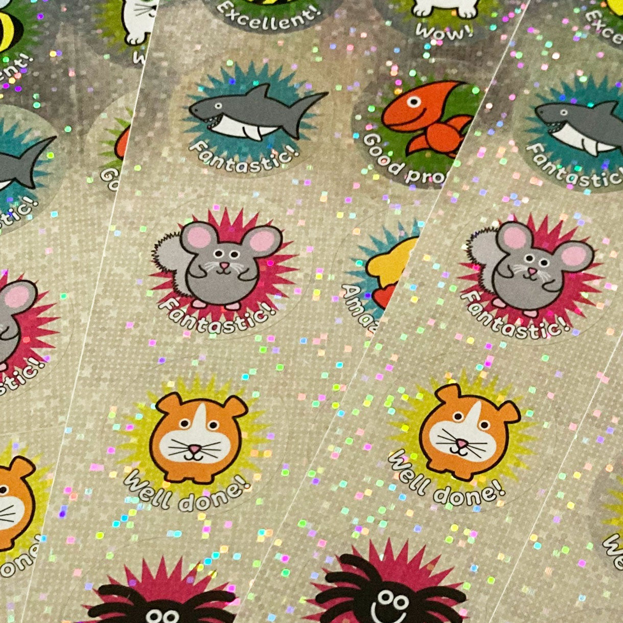 Sparkly Mixed Creatures and Captions Stickers image 2