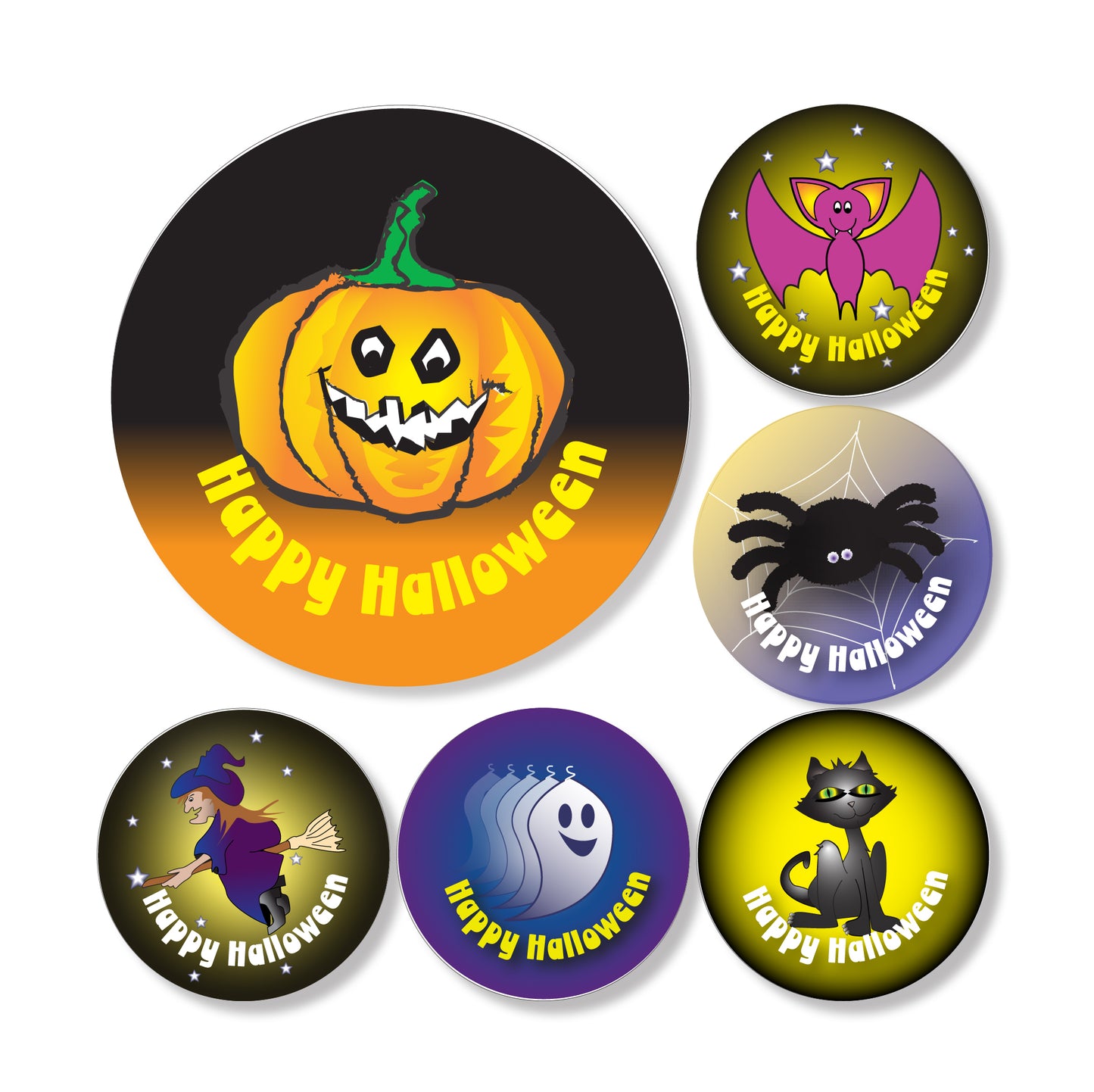 'Happy Halloween' Stickers