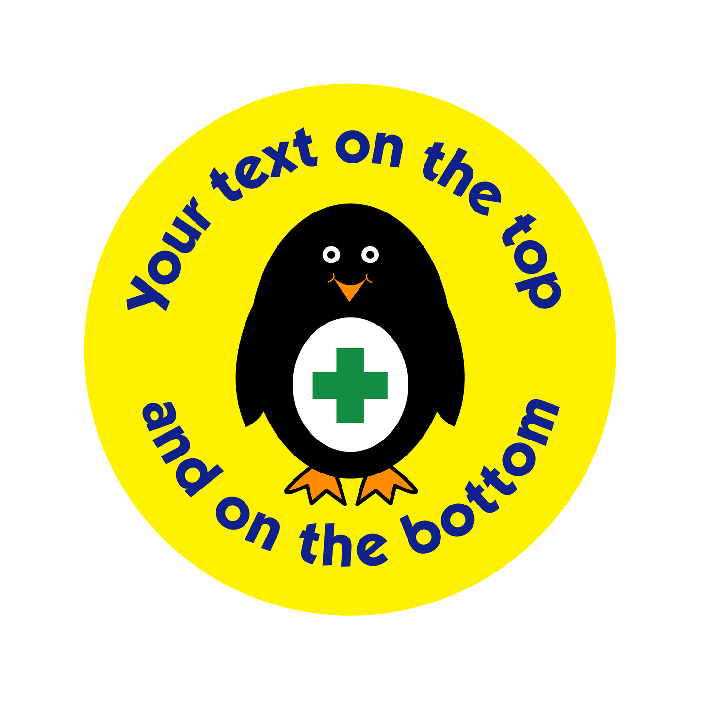Customised Healthcare Sticker - Penguin image 0