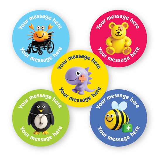 Customised 3D Healthcare Stickers – Mixed Designs - The Sticker Factory