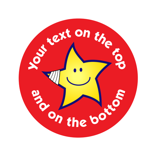 Customised Healthcare Sticker - Bandaged Star - The Sticker Factory