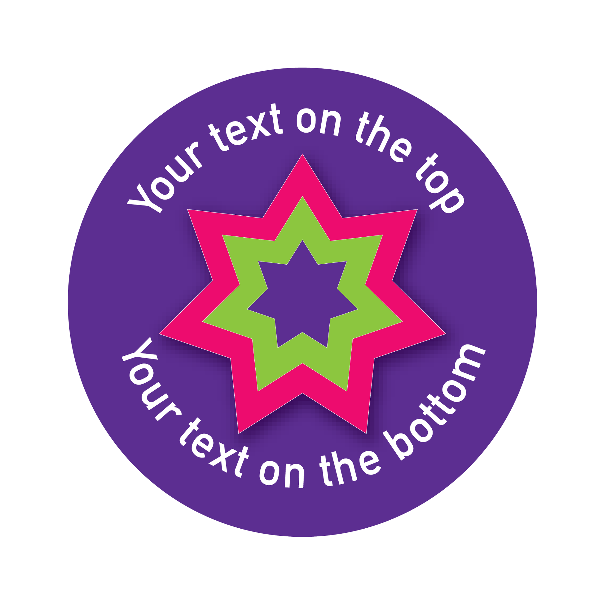 Customised Pointed Star Sticker Collection - The Sticker Factory