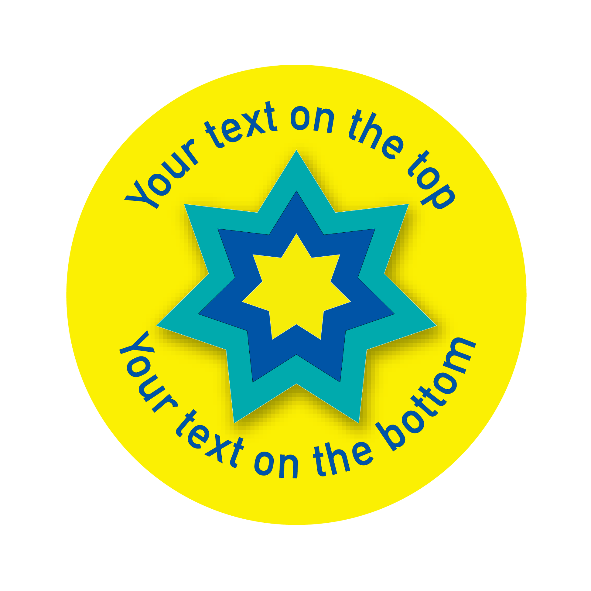 Customised Pointed Star Sticker Collection - The Sticker Factory