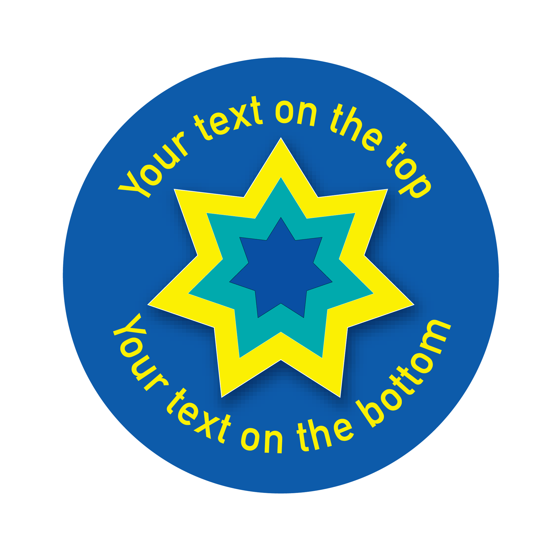 Customised Pointed Star Sticker Collection - The Sticker Factory