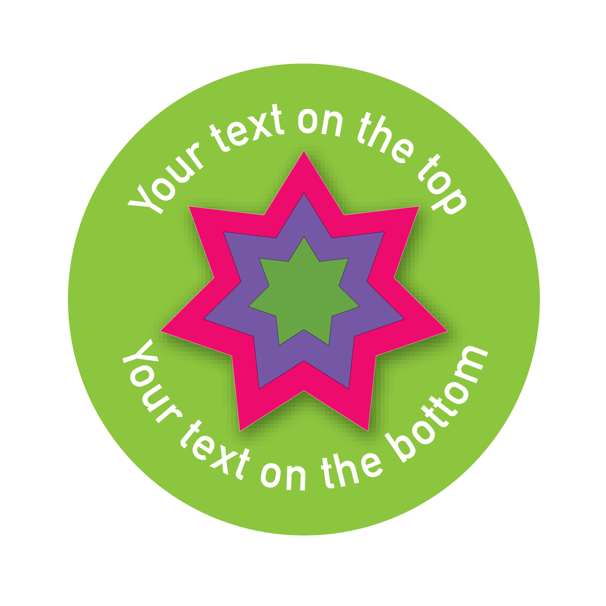 Customised Pointed Star Sticker Collection - The Sticker Factory