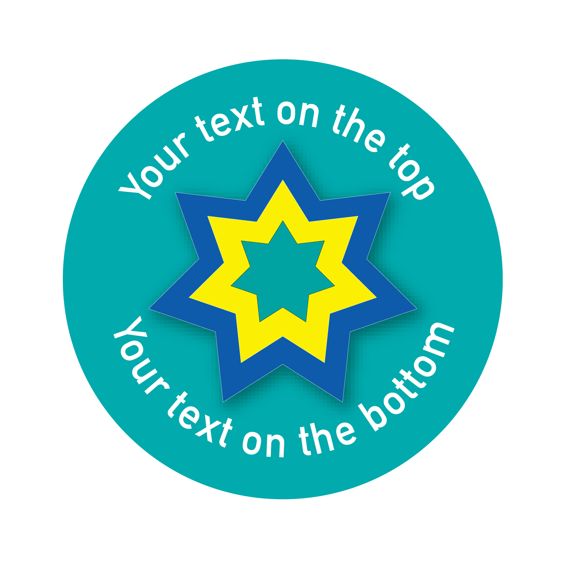 Customised Pointed Star Sticker Collection - The Sticker Factory