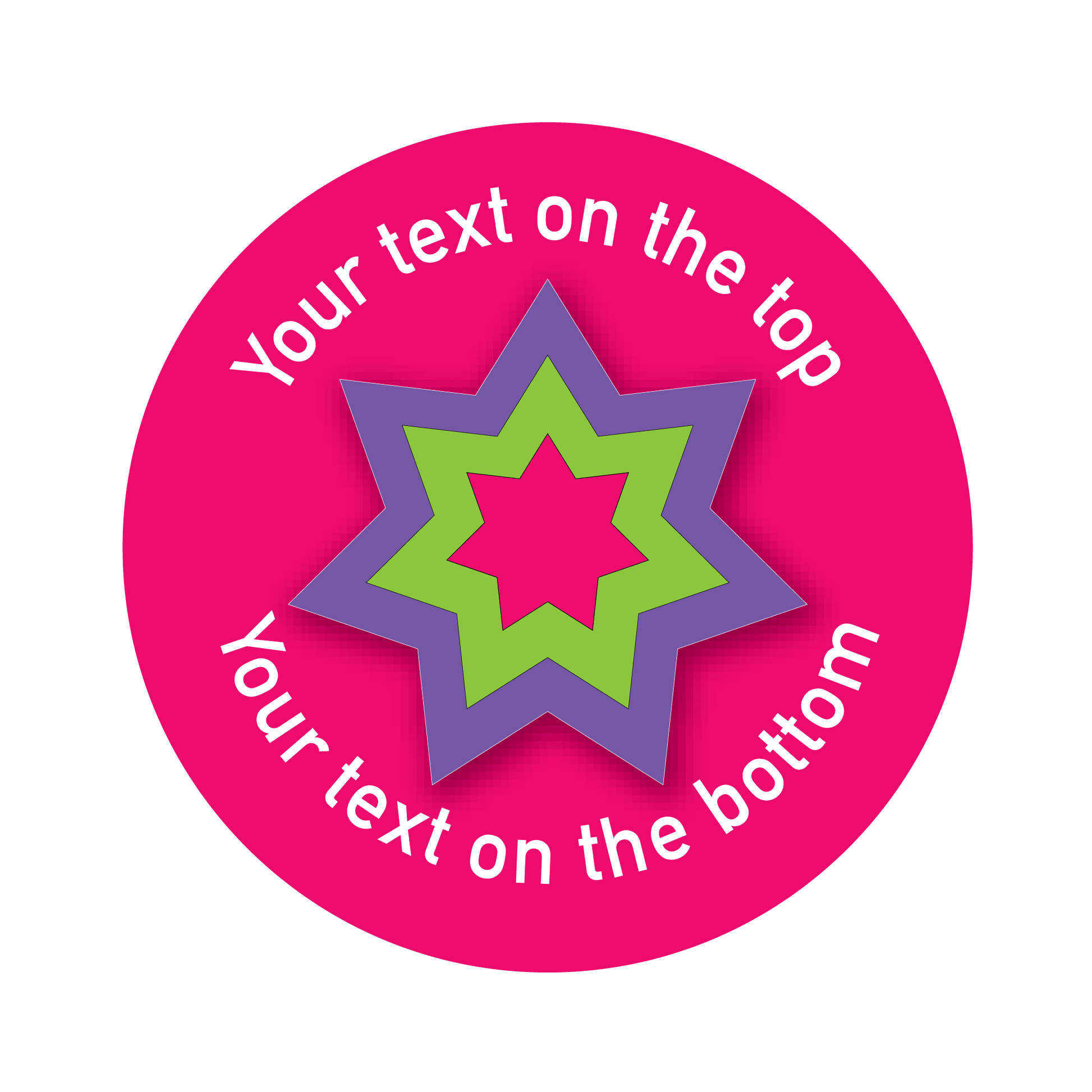 Customised Pointed Star Sticker Collection - The Sticker Factory