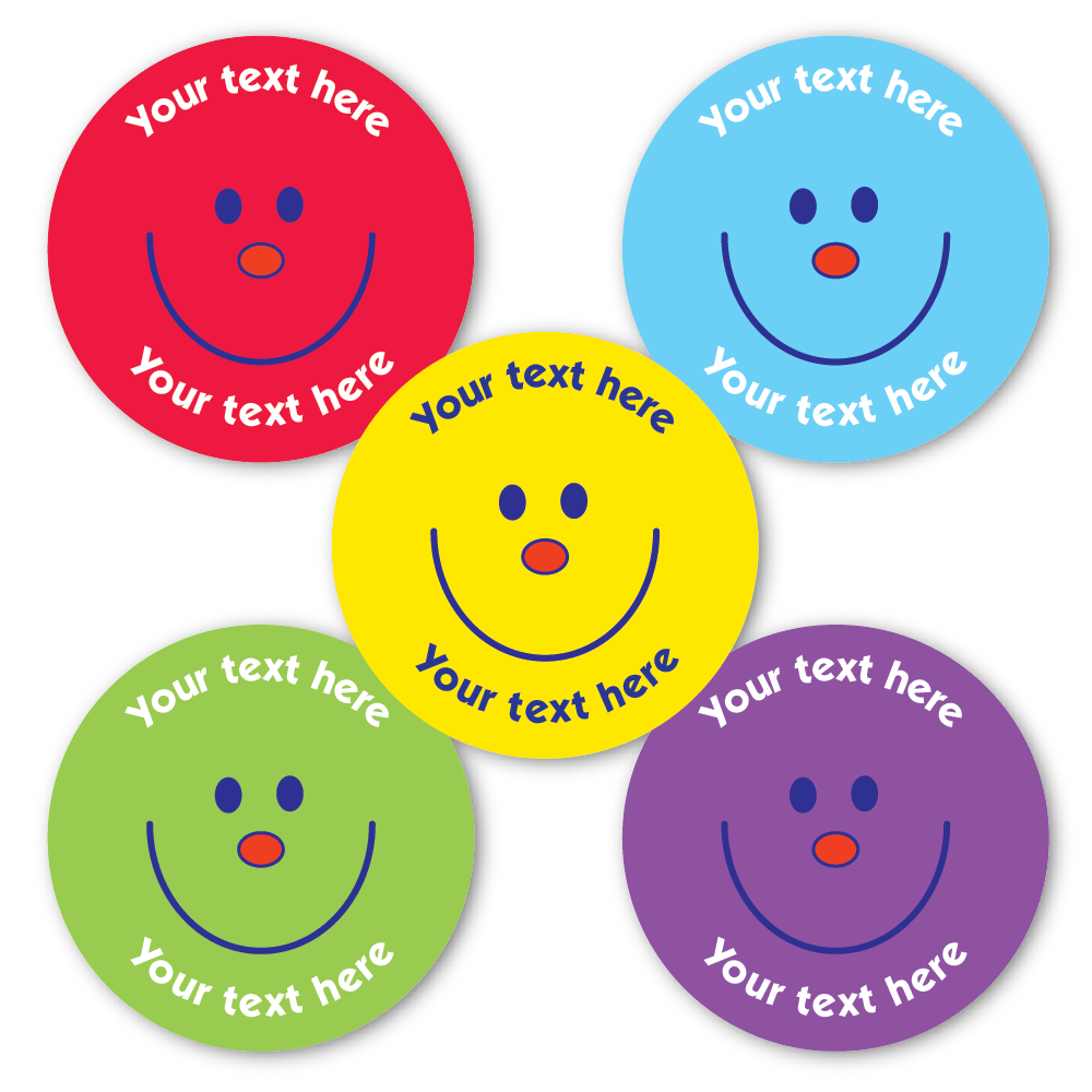 Customised Smiley Stickers - The Sticker Factory