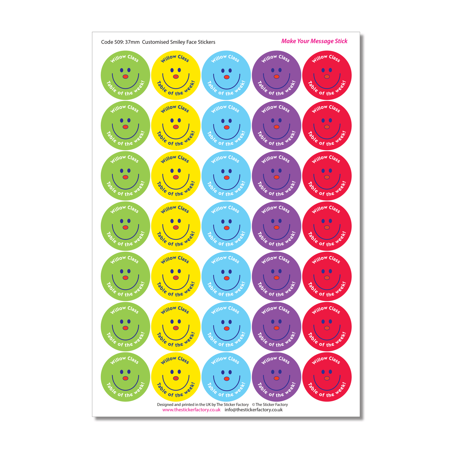 Customised Smiley Stickers - The Sticker Factory