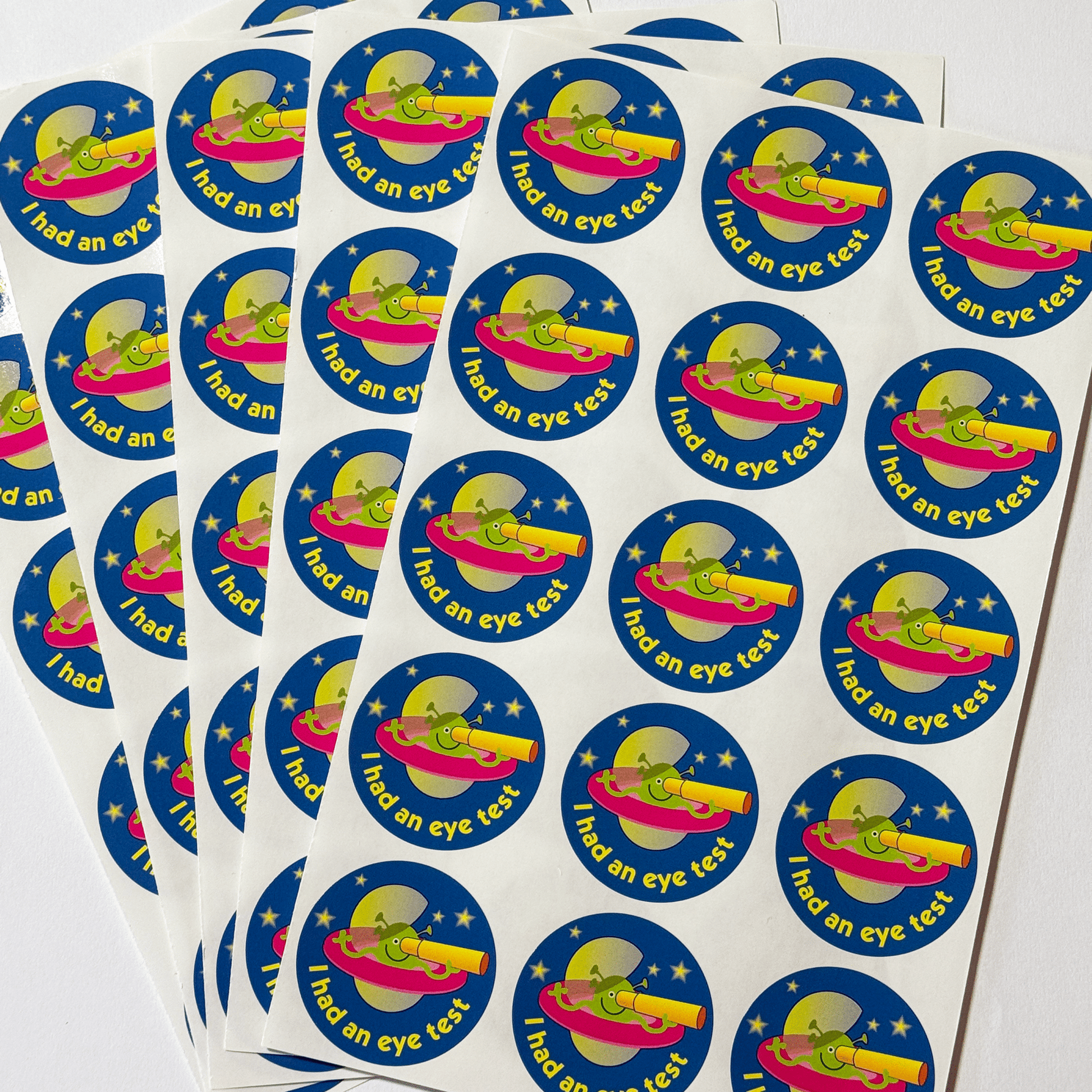 Healthcare Stickers. Eye test - The Sticker Factory