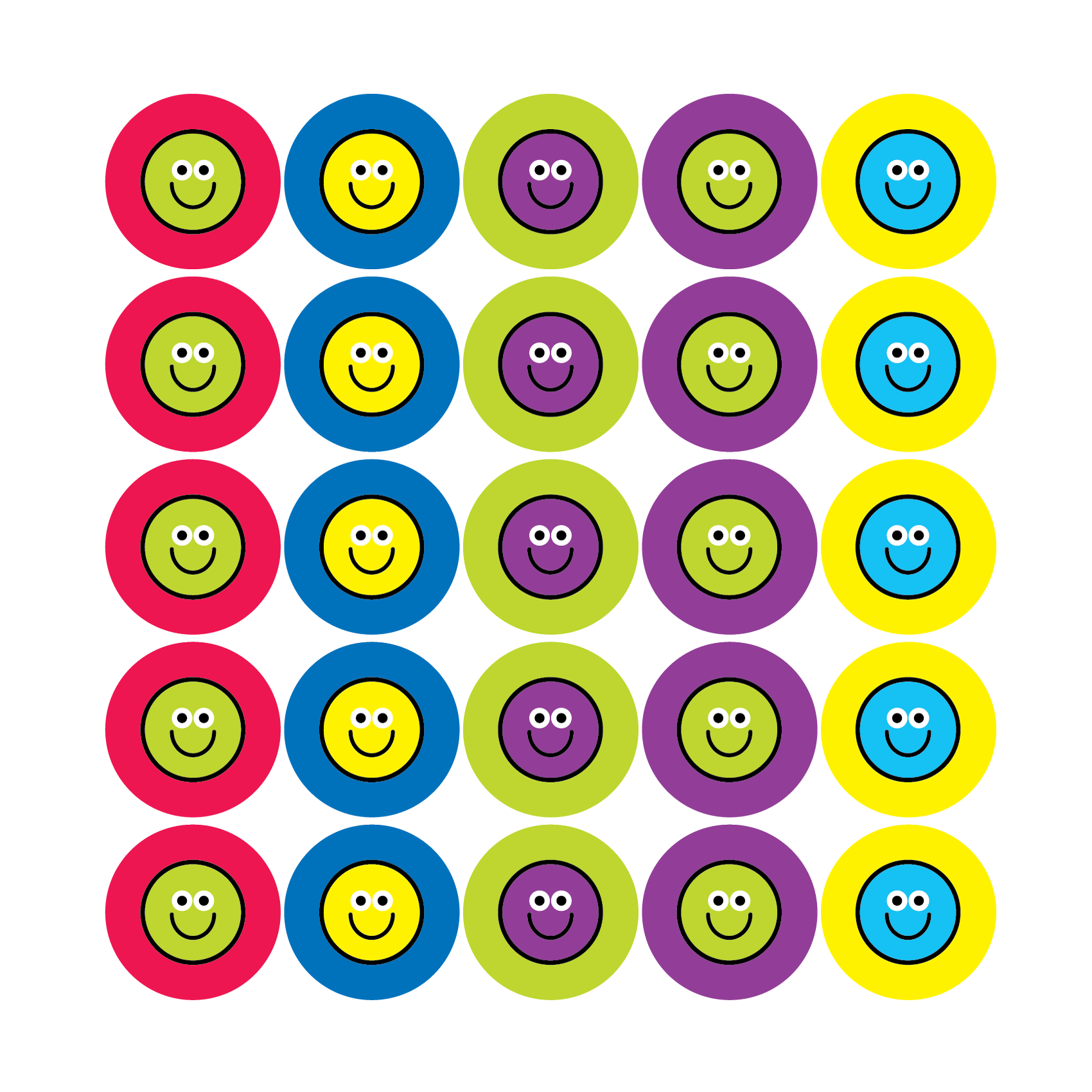 Mini Reward Stickers - Smiley Faces - The Sticker Factory