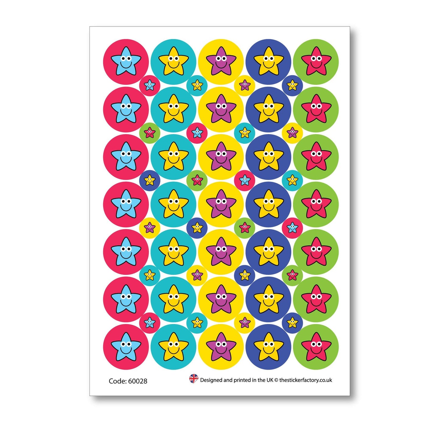 Mixed Stars Reward Stickers – No Captions - The Sticker Factory