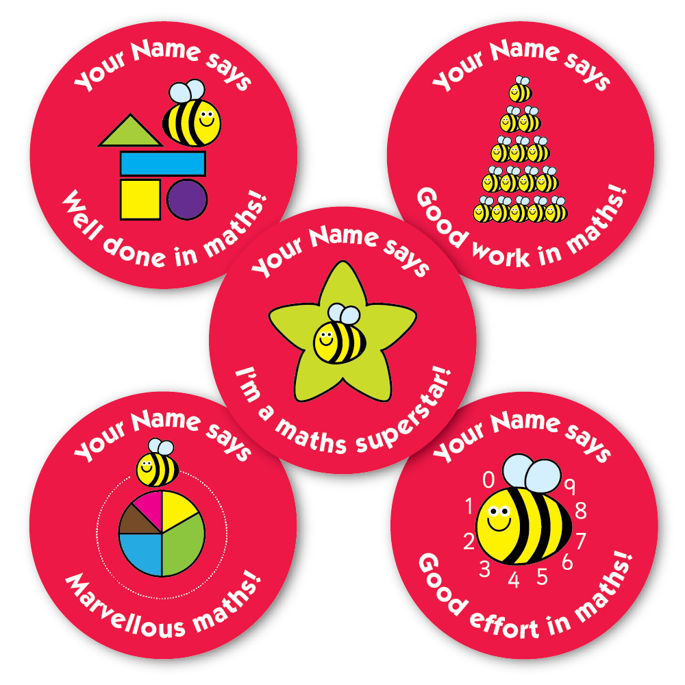 Personalised Maths Reward Stickers - The Sticker Factory