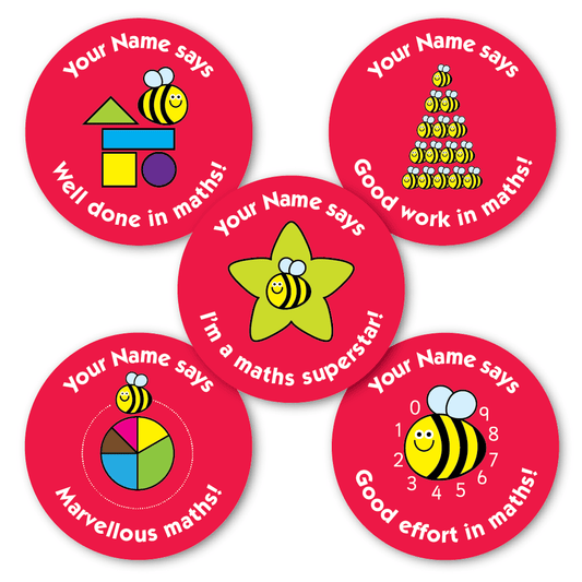 Personalised Maths Reward Stickers - The Sticker Factory