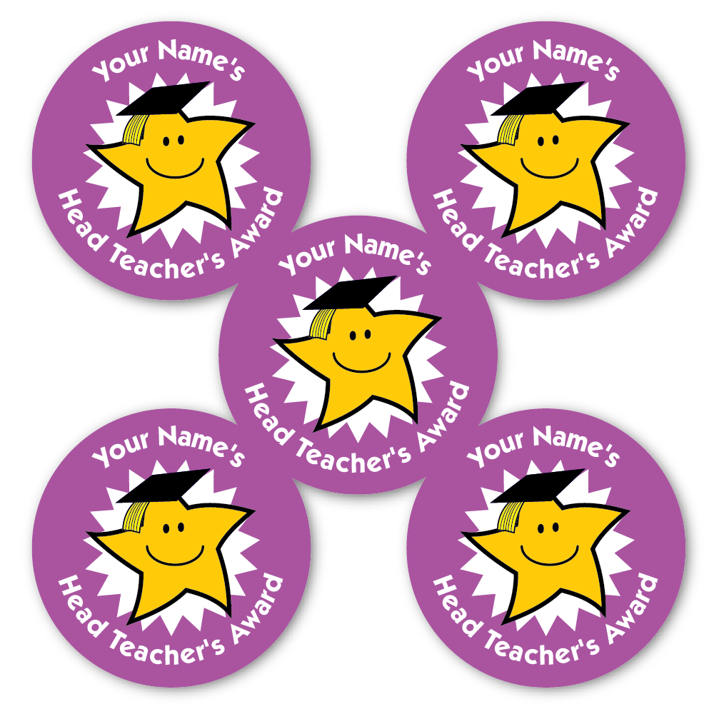 Personalised Reward Stickers – Head Teacher's Award - The Sticker Factory