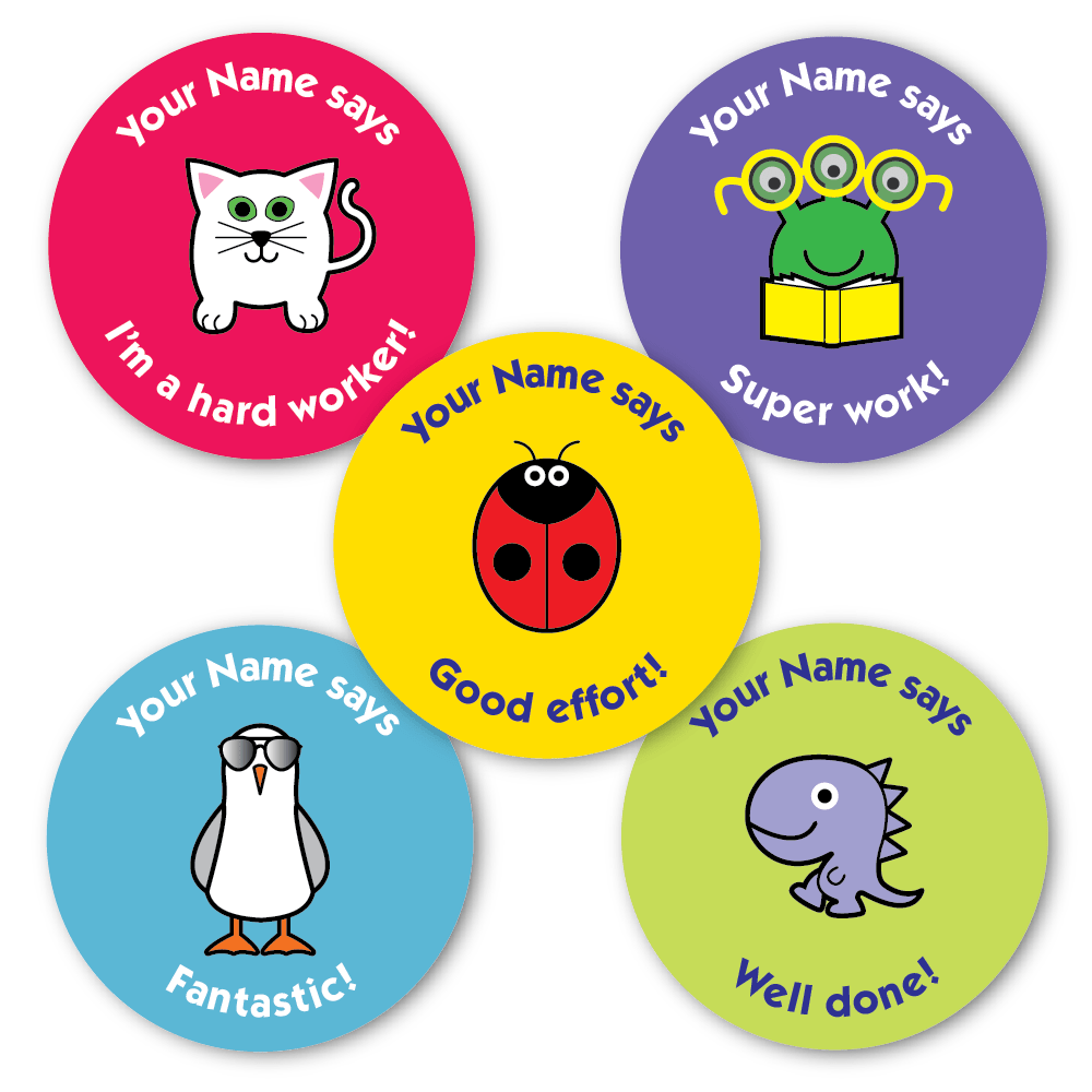Personalised Reward Stickers Mixed Image set 2 - The Sticker Factory