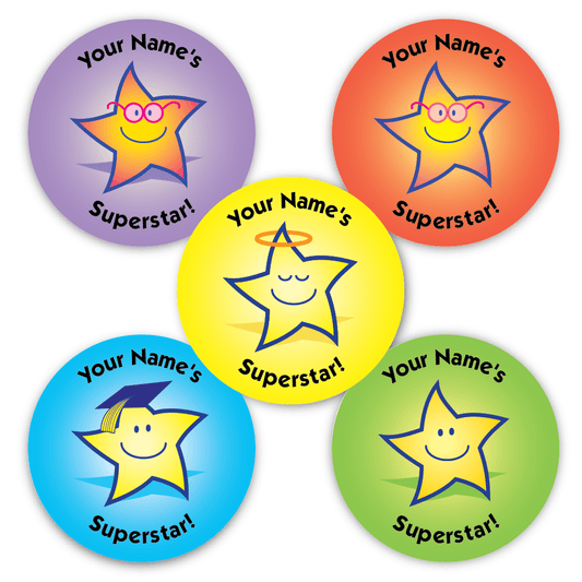 Personalised Reward Stickers Superstar! - The Sticker Factory