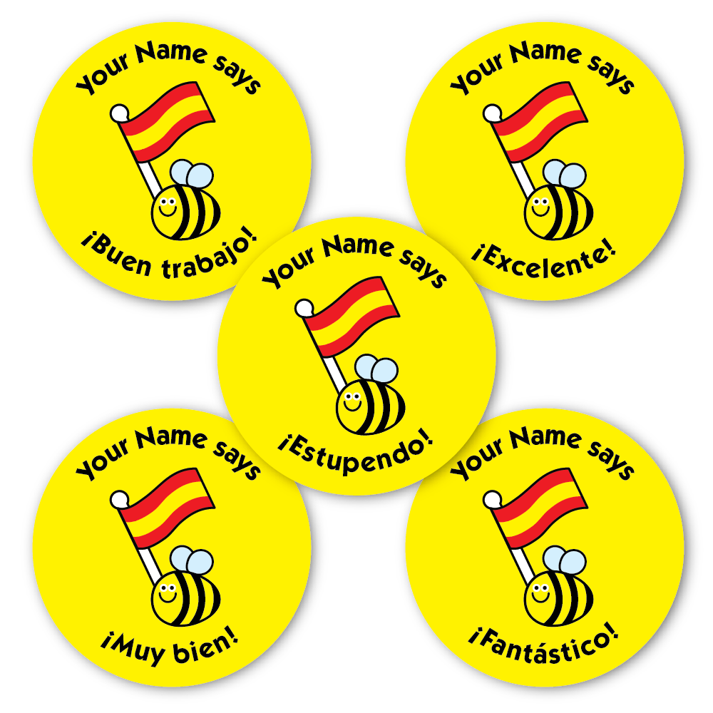 Personalised Spanish Reward Stickers - The Sticker Factory
