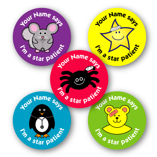 Personalised Star Patient Reward Stickers – Healthcare - The Sticker Factory