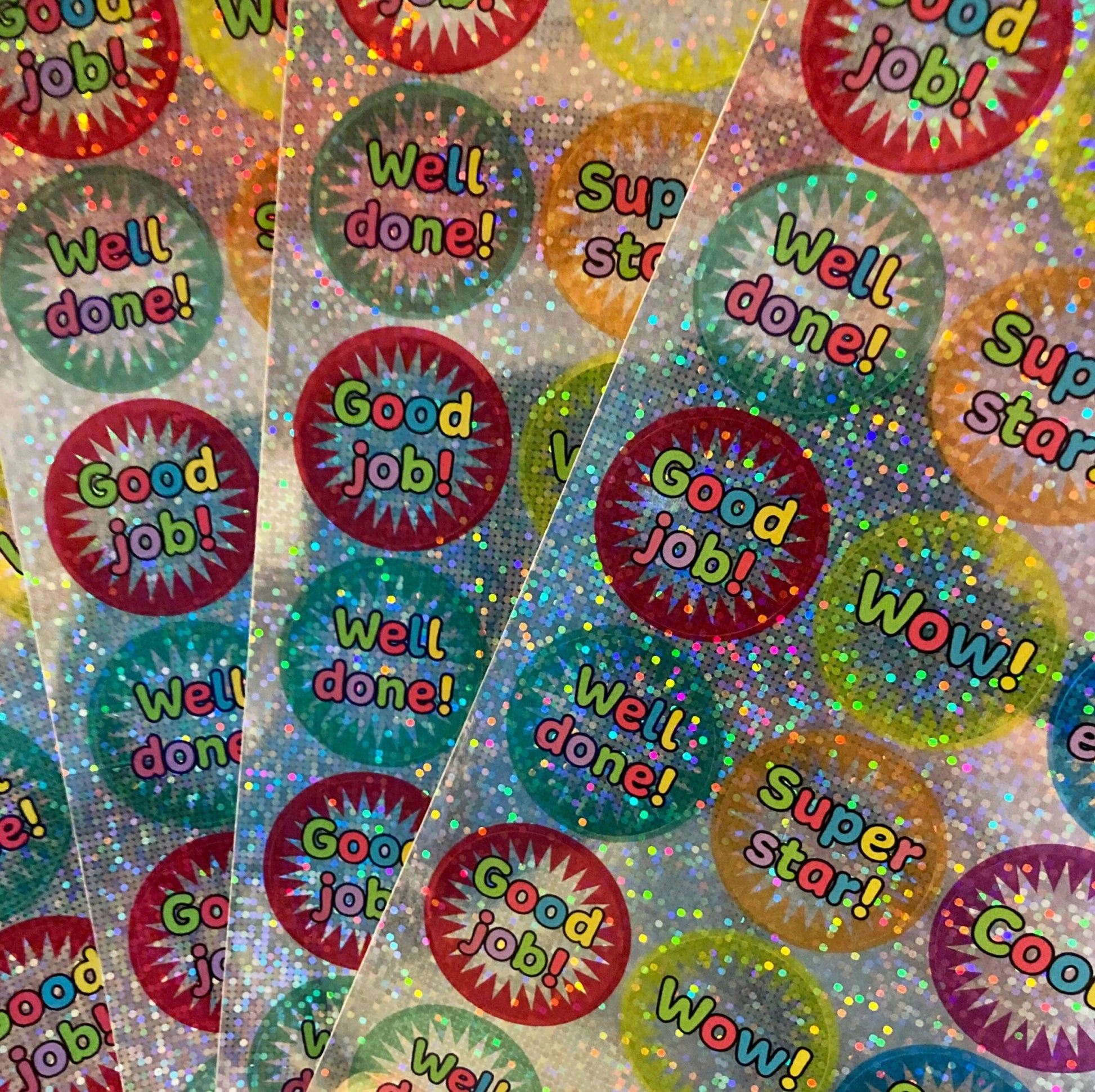 Sparkly Reward Stickers – Positive Words - The Sticker Factory