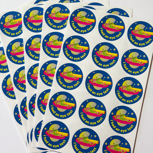 Healthcare Stickers. Eye test