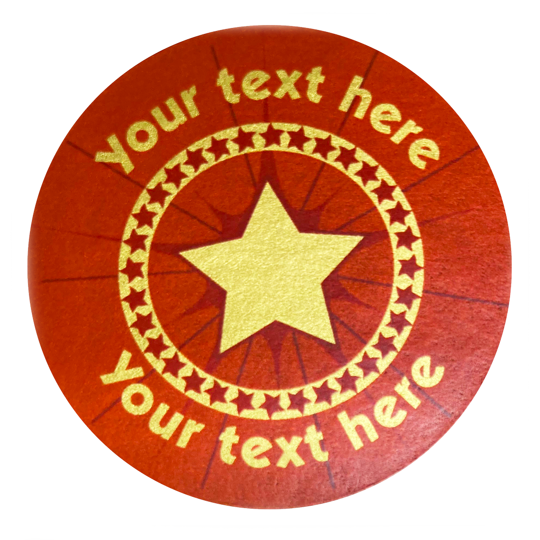 Metallic Gold Flash Star on Red image 0