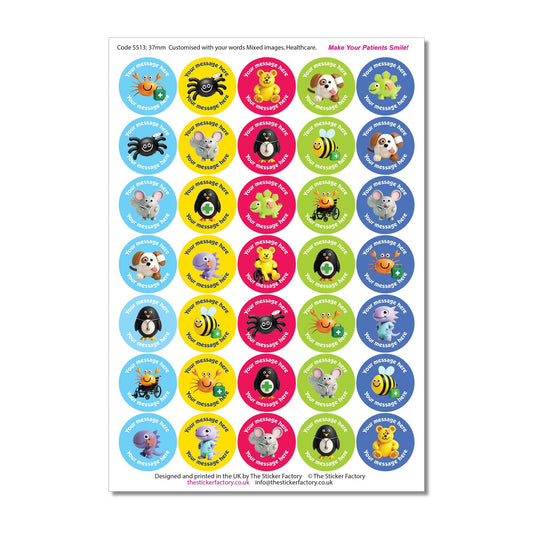 Customised 3D Healthcare Stickers – Mixed Designs - The Sticker Factory