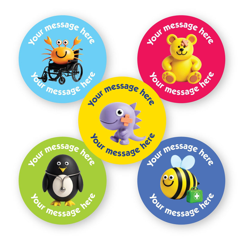 Customised 3D Healthcare Stickers – Mixed Designs - The Sticker Factory