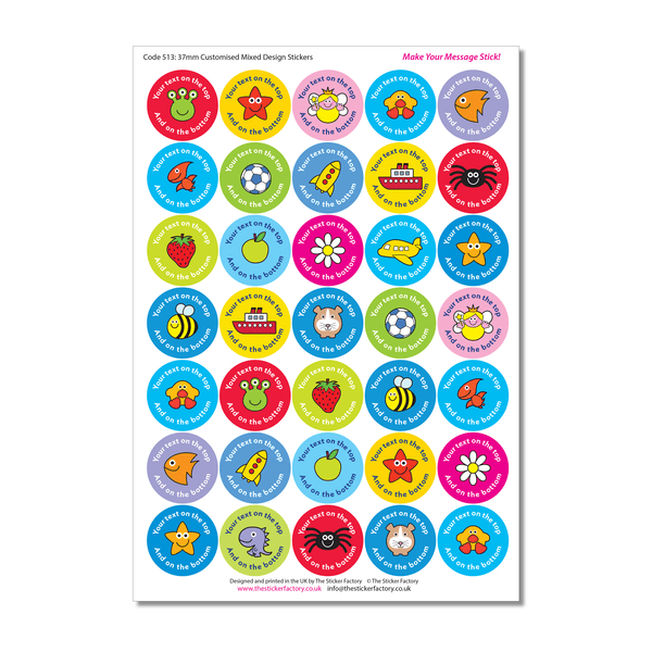 Customised 37mm Reward Stickers – The Sticker Factory