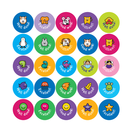 Mini Reward Stickers - Mixed Caption - The Sticker Factory