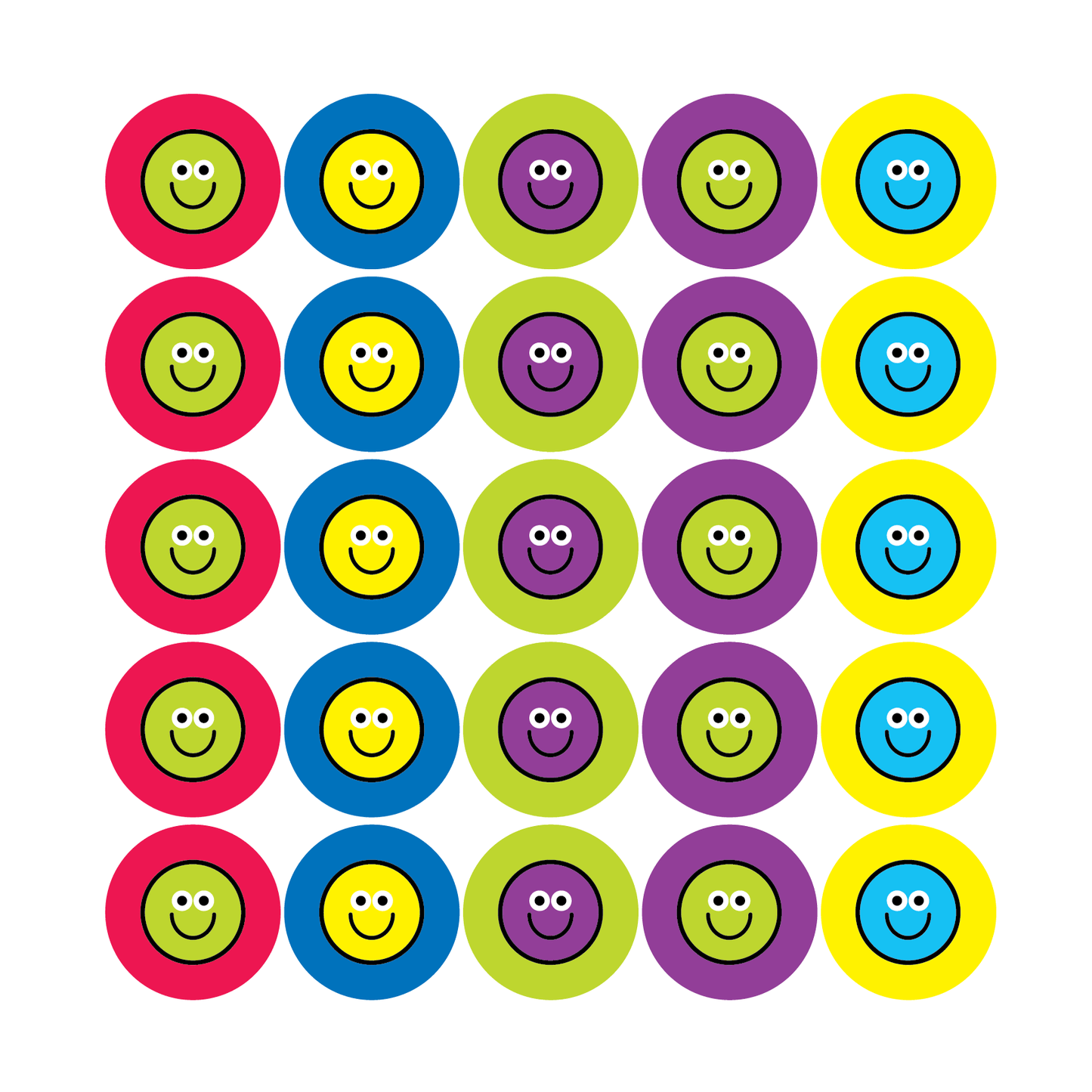 Mini Reward Stickers - Smiley Faces - The Sticker Factory