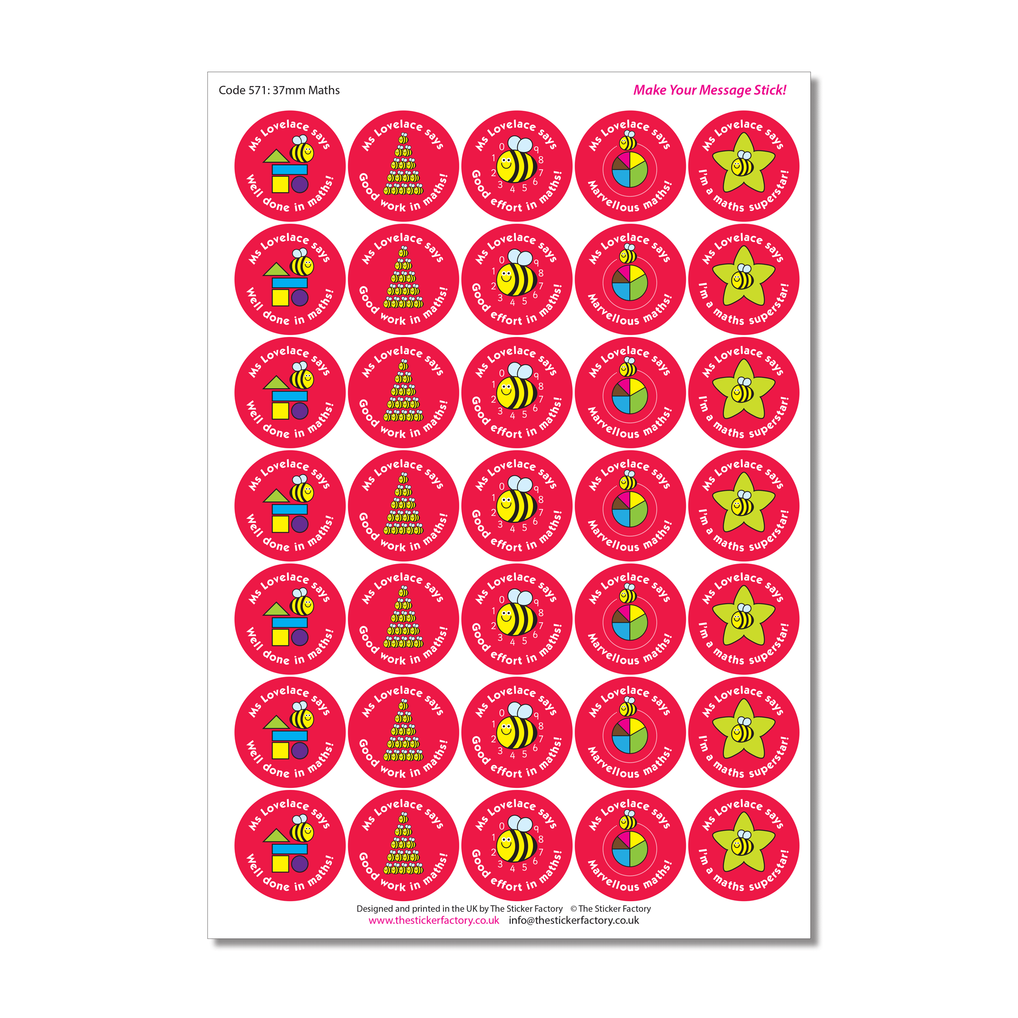 Subject-Specific Reward Stickers for Schools – The Sticker Factory