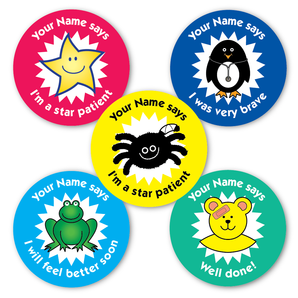 Personalised Mixed Caption Reward Stickers – Healthcare - The Sticker Factory