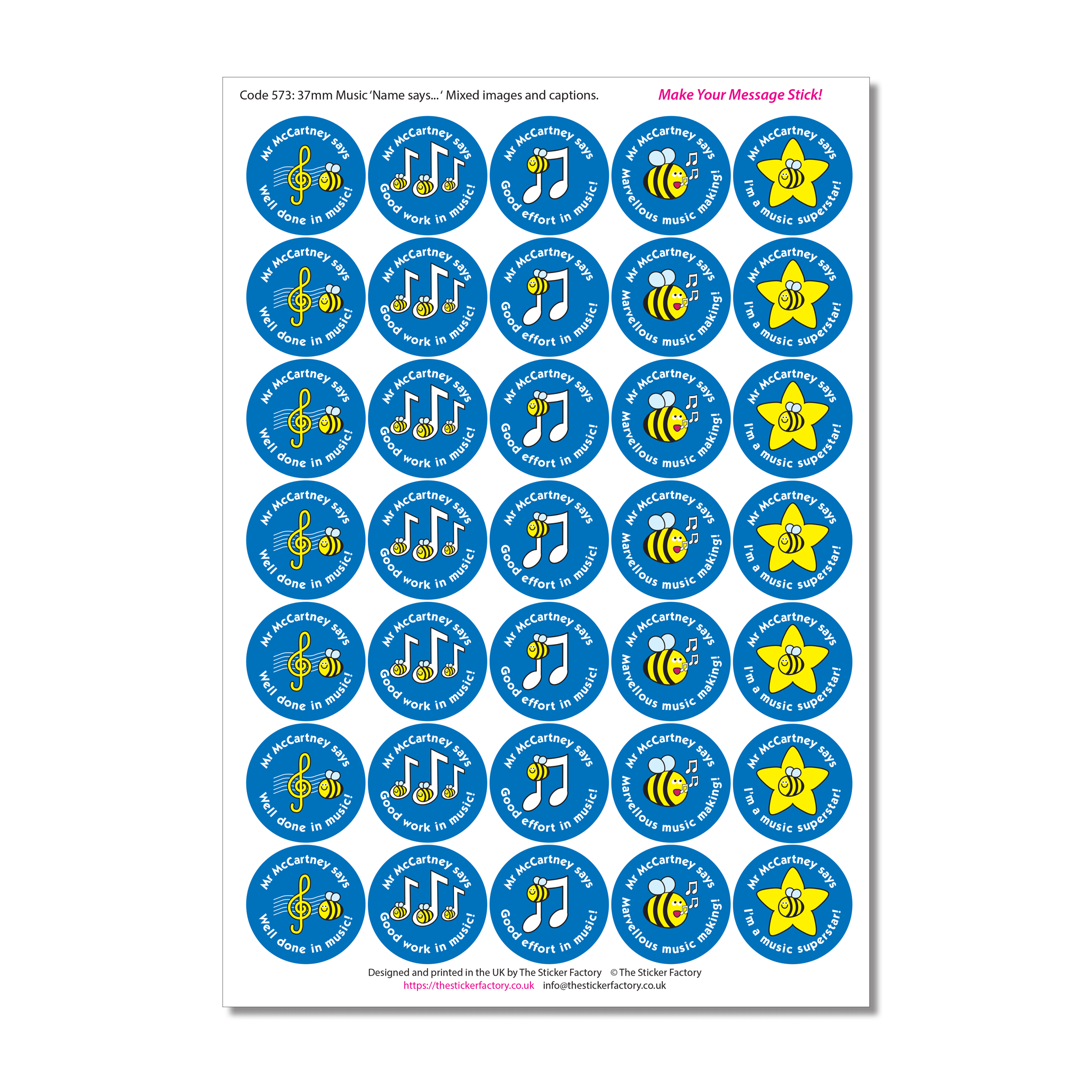 Subject-Specific Reward Stickers for Schools – The Sticker Factory