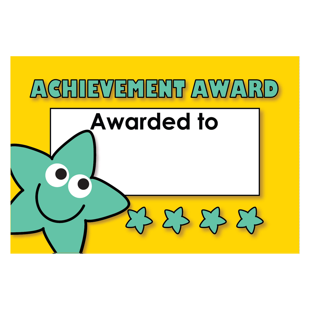 Sticker-tificate Achievement Award