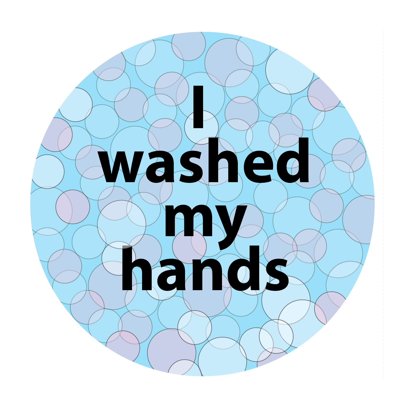 Bubbles - 'I washed my hands' Stickers