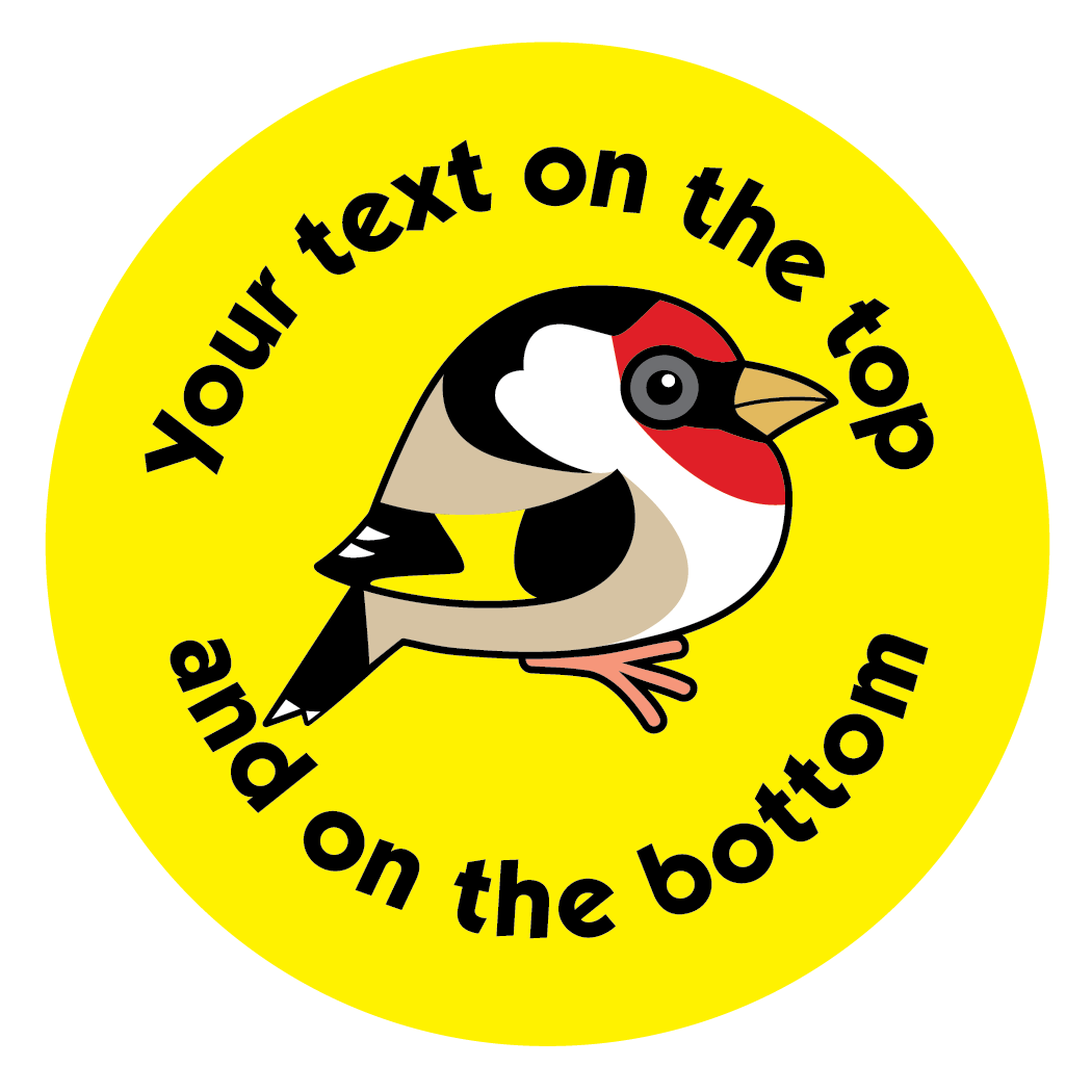 Customised Goldfinch Sticker