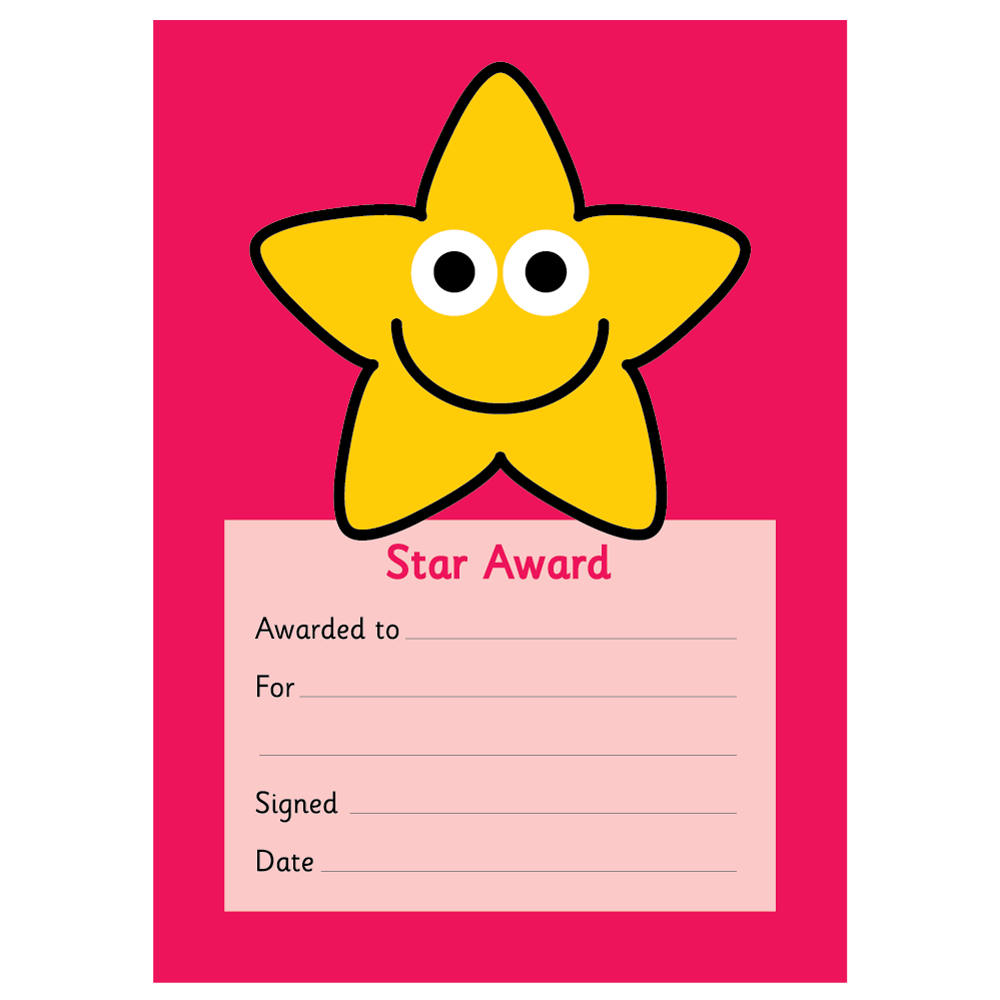 Yellow Star Praise Pad - Star Award