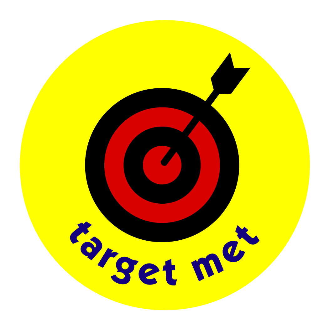 target met reward stickers