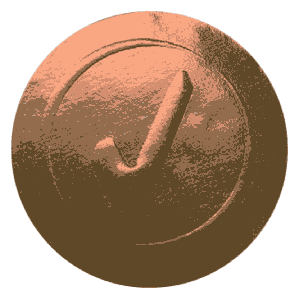 Metallic bronze merit stickers